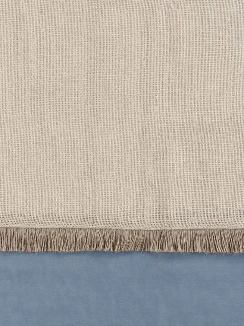 Voilage à œillets 140x240 sable top jute Greenybel bleu Bleu