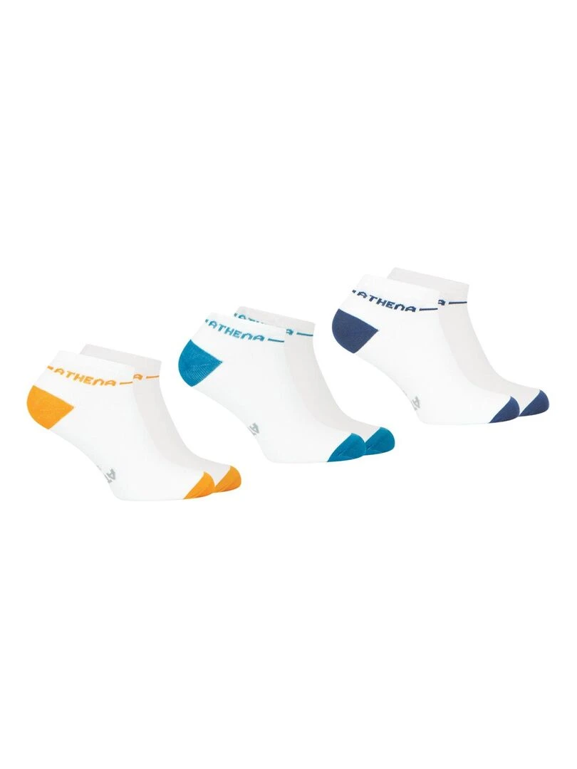 Lot de 3 paires de socquettes homme Easy Color Blanc