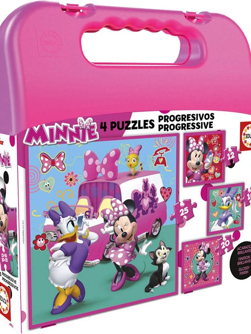 Mallette Puzzles progressifs : 12 à 25 pièces : Minnie et ses amis N/A