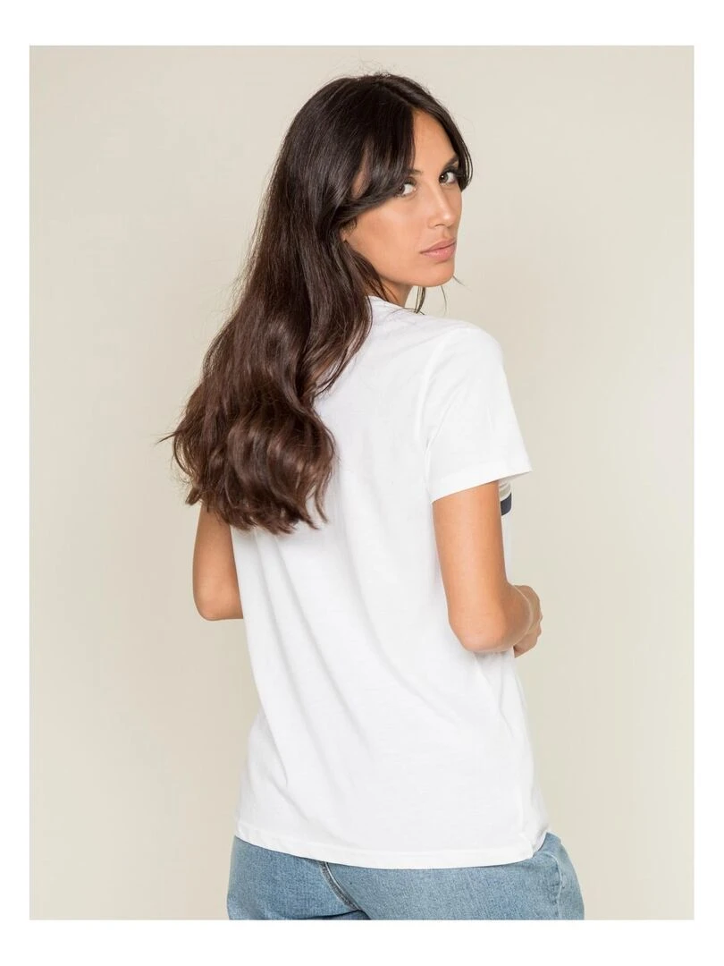 T shirt col rond message FRAMONT Noir