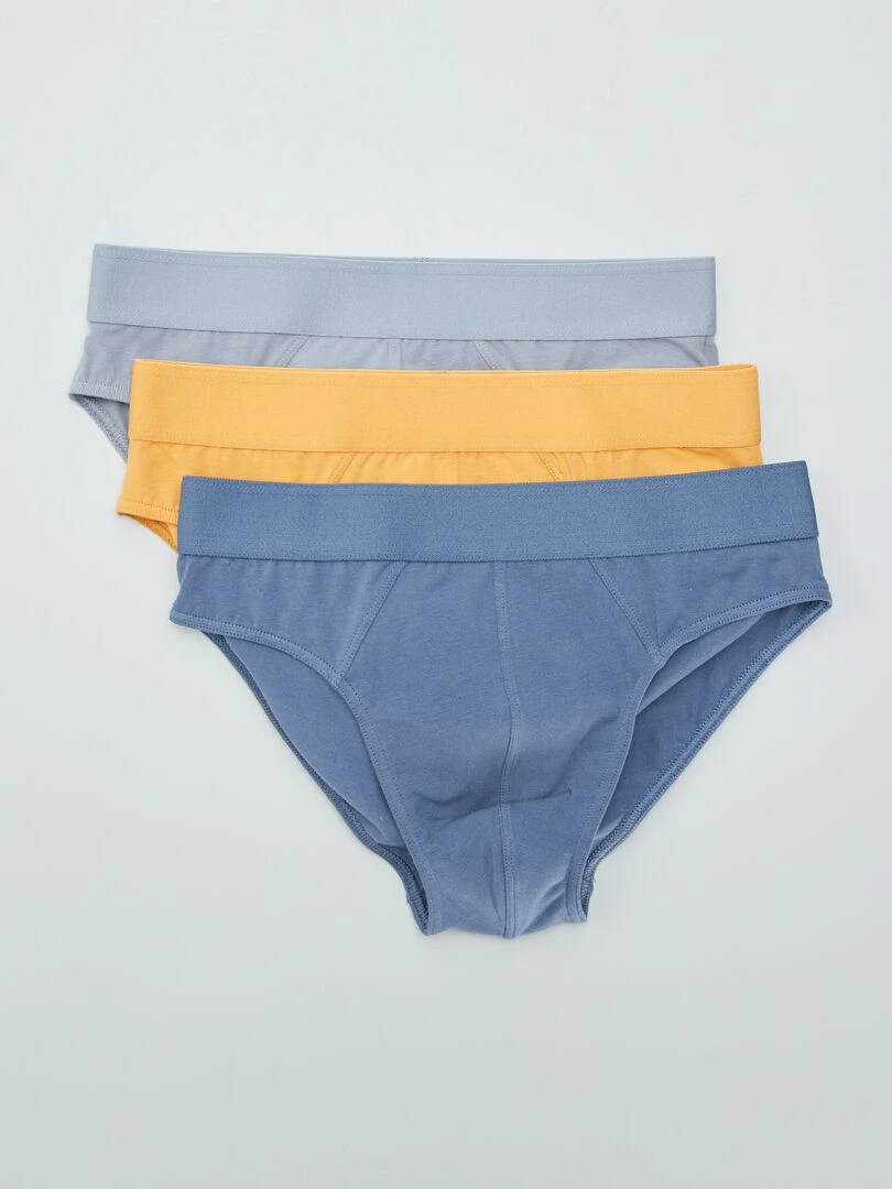 Lot de 3 slips unis BLEU