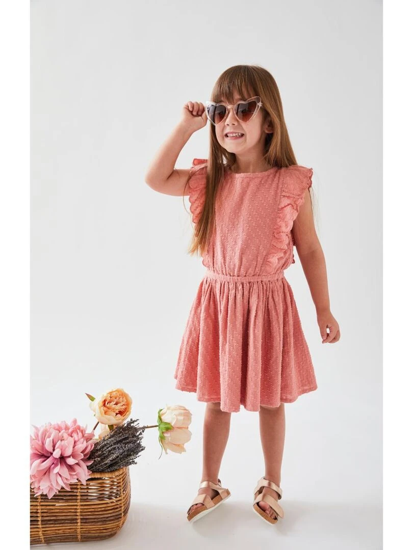 Robe cérémonie à volants  blush   Noukie's   Rose