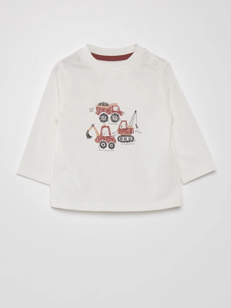 Ensemble t shirt + legging   2 pièces   Blanc/rouge