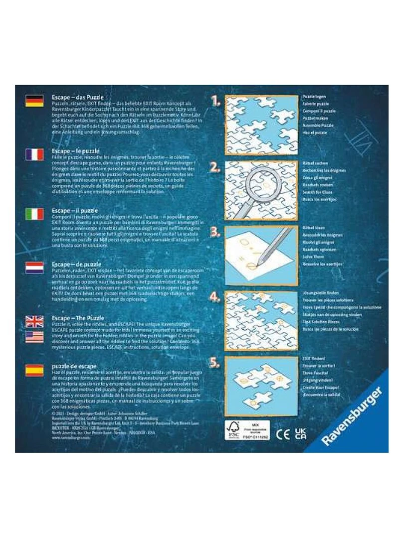 Escape Puzzle Kids Pirates Contour Pour Puzzle 368 Pieces N/A