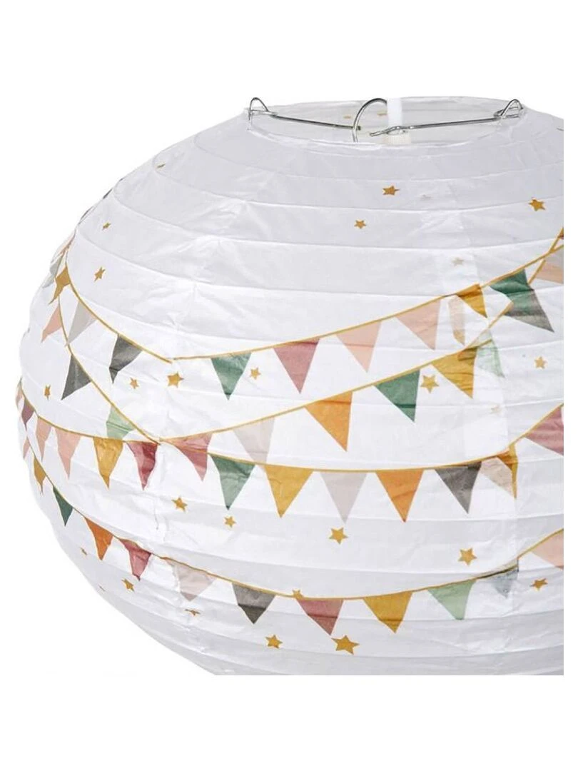 Suspension papier fanions D30   Blanc
