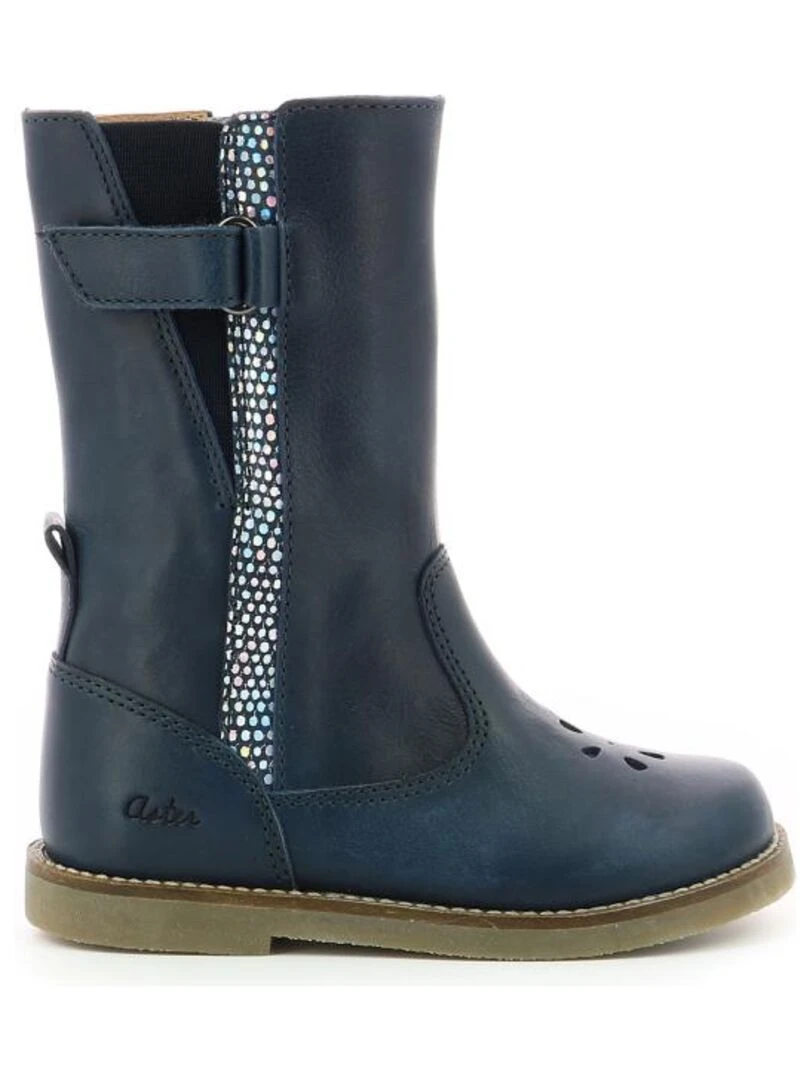 Bottes Cuir Sidelia Bleu marine