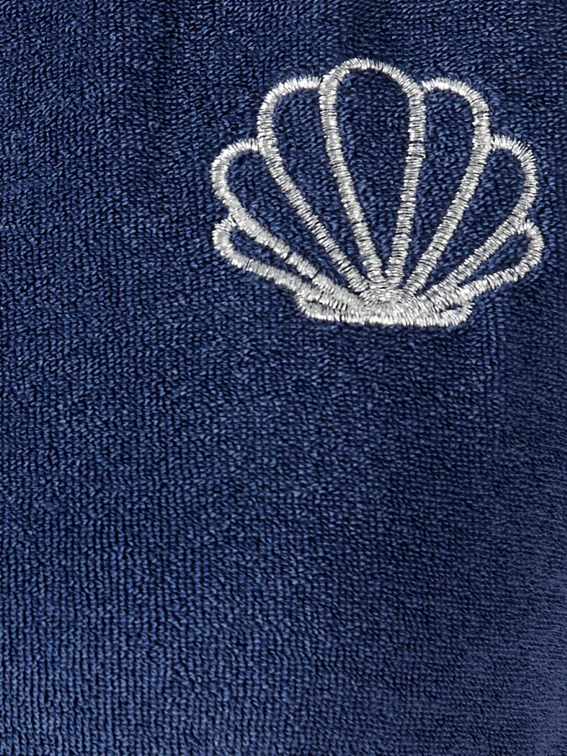 Robe de détente zippée en éponge   Damart   Bleu marine