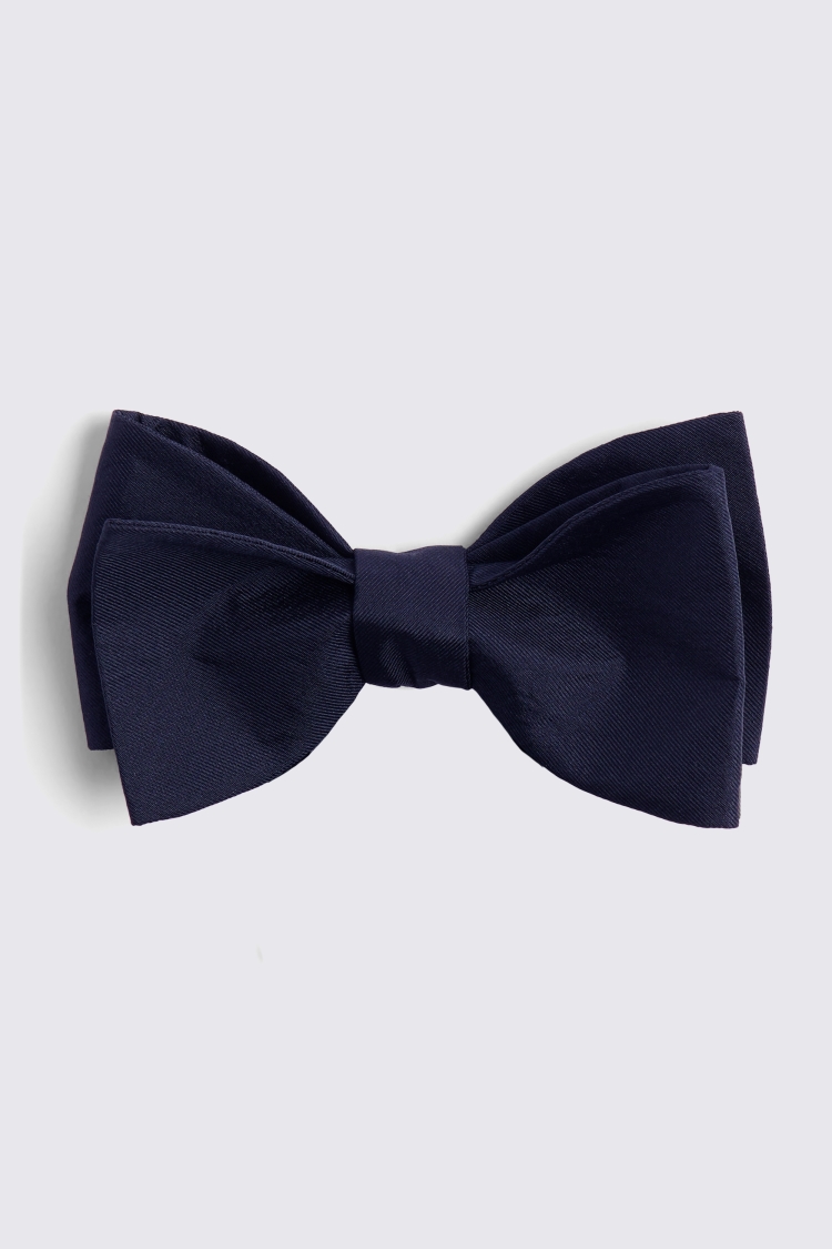 Midnight Navy Silk Self-Tie Bow Tie Buy Online at Moss