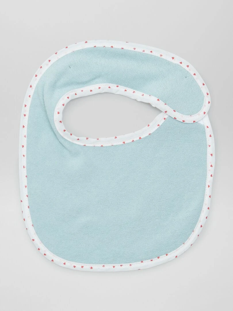 Lot de 7 bavoirs éponge à scratch   Rose