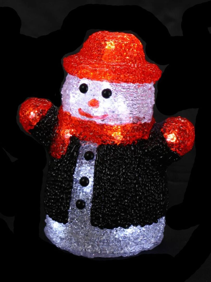 Bonhomme de neige à LED Noir