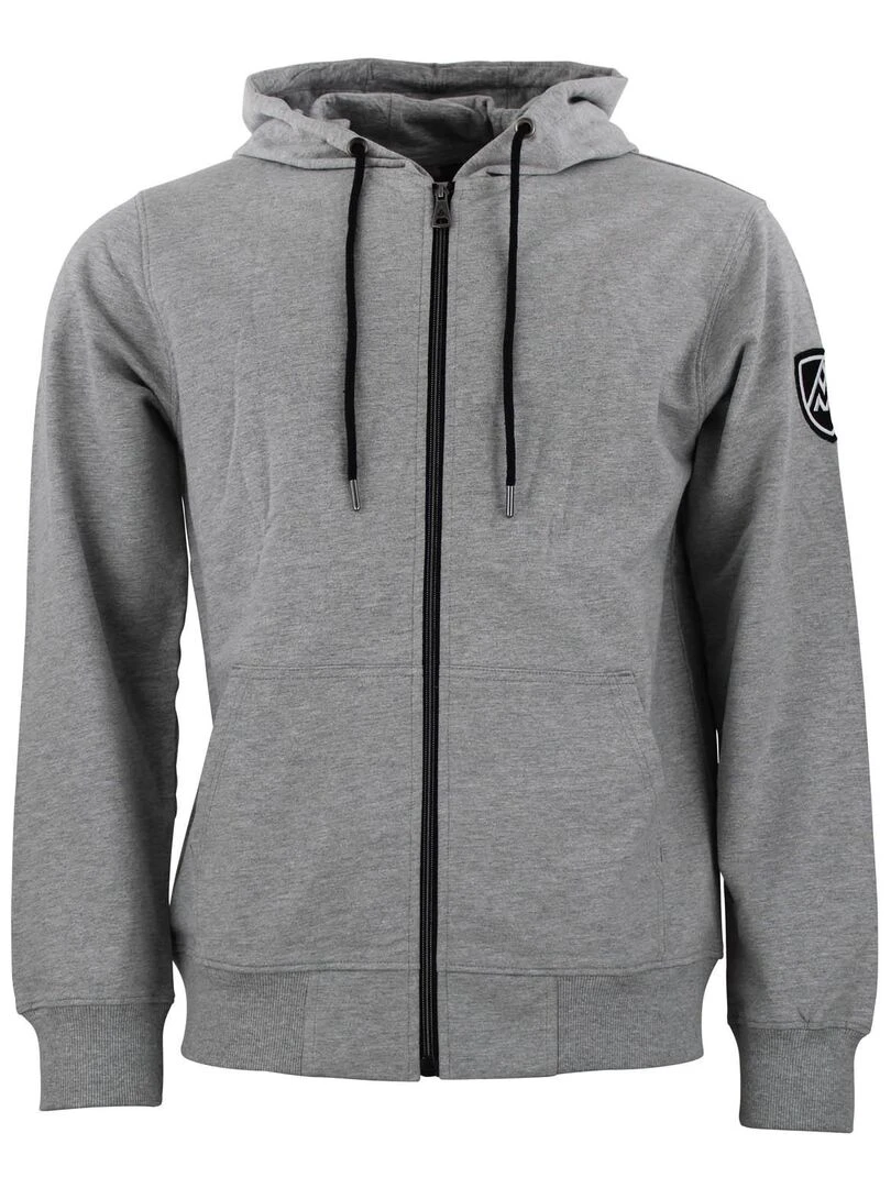 Sweat zippé à capuche homme CAGE PEAK MOUNTAIN Gris