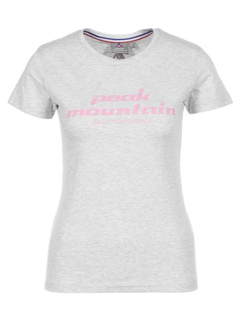 T shirt manches courtes femme ACOSMO Gris