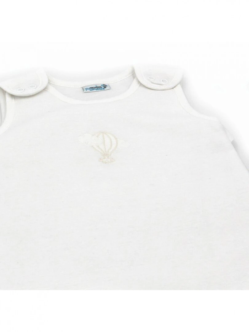 Gigoteuse mi saison 0 3 mois 100% Coton Bio couleur Nuage   Blanc