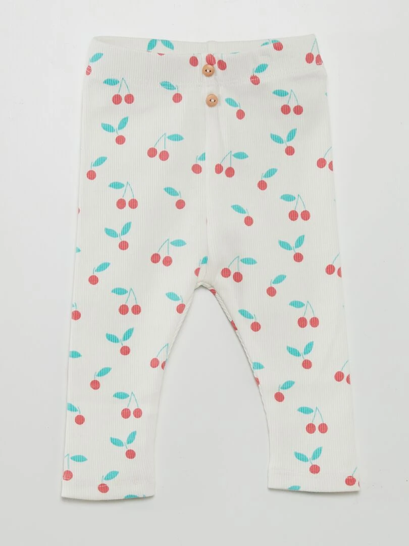 Legging long à motif Cerise