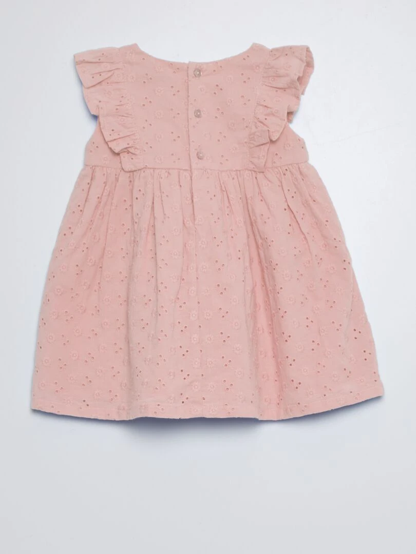 Robe avec broderies anglaises Rose e
