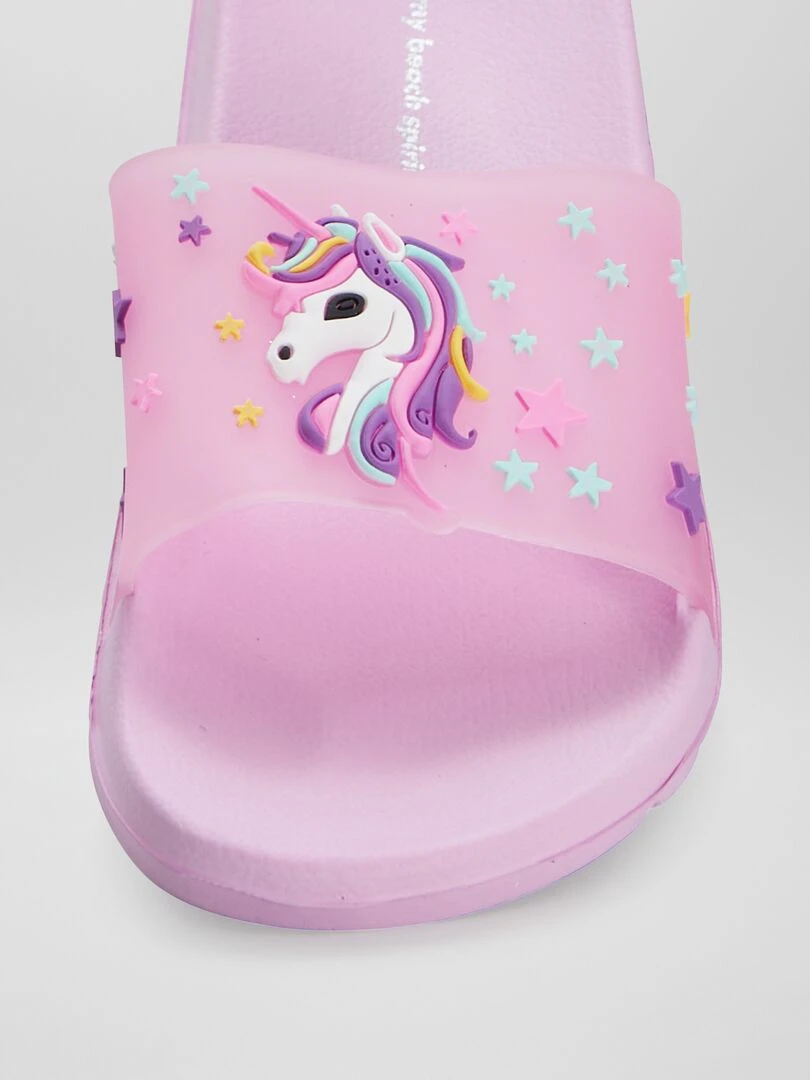 Claquette de piscine Licorne   Rose