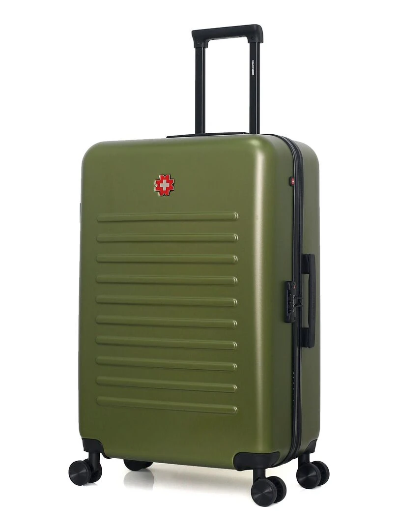 Set de 4 Valises Rigides Grand Format  Taille Moyenne  Valise Cabine et Vanity WIL M   Vert kaki