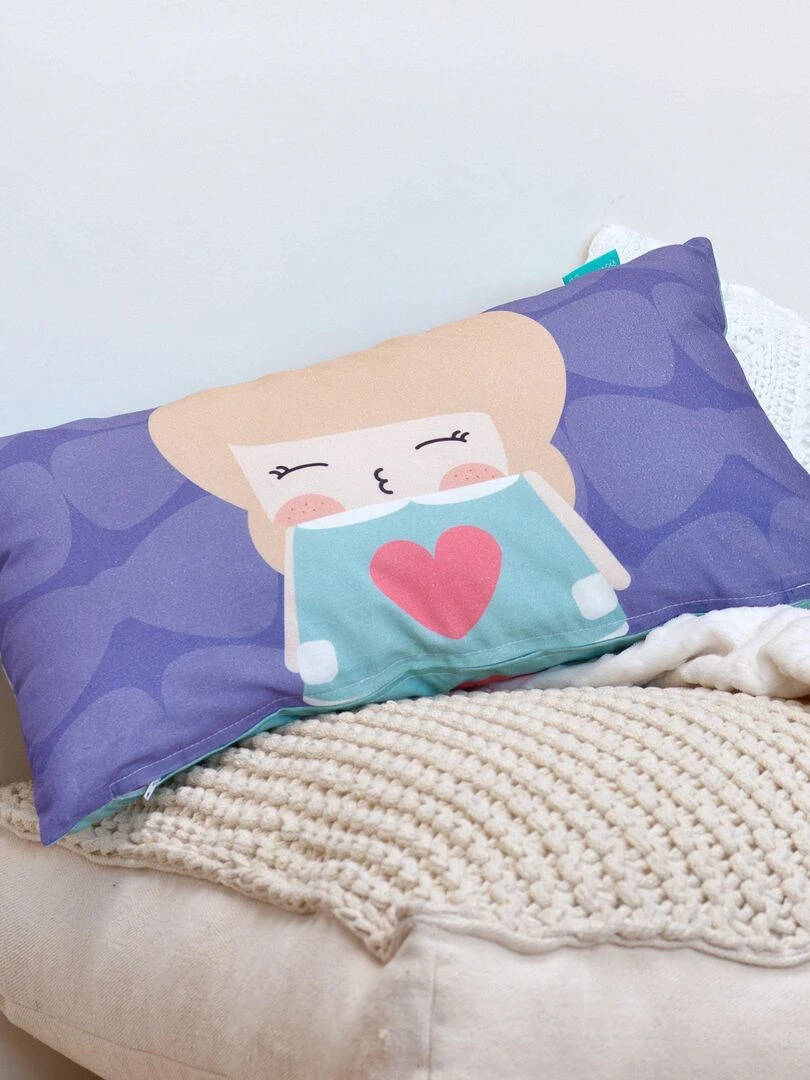 Housse de coussin Moon dream "Happyfriday" Blanc