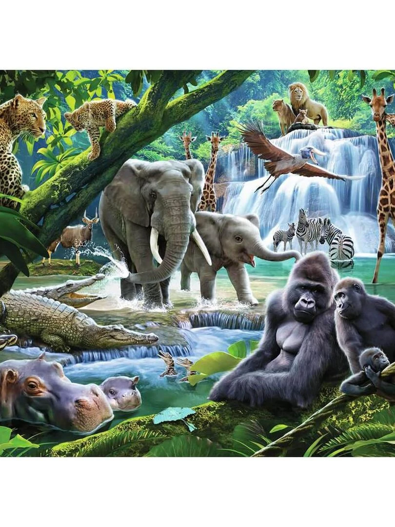 Puzzle 100 pièces XXL : Les animaux de la jungle N/A
