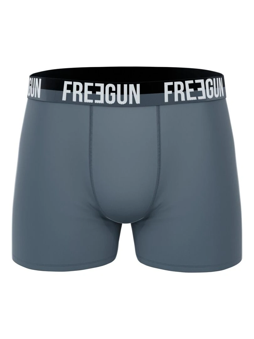 Lot de 4 boxers homme en coton Freegun Freegun   Noir