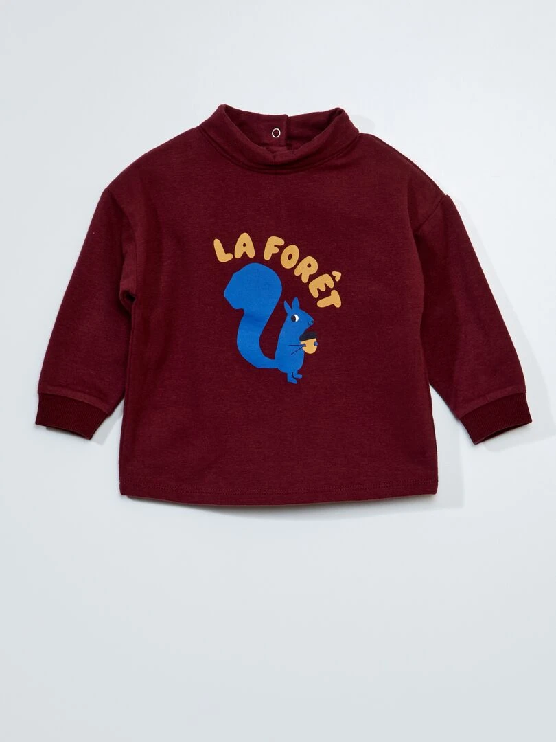 Sous pull avec motif Bordeaux