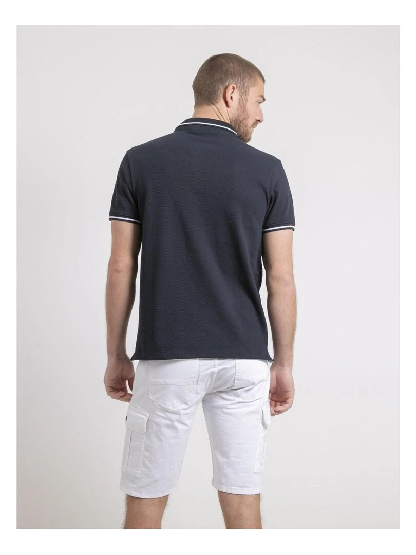 Polo manches courtes pur coton PEPILAN Bleu marine