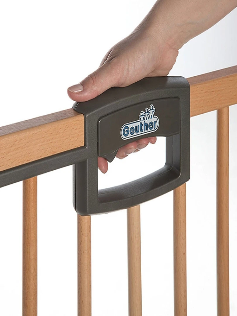 Barrière Easy Lock Wood Plus Avec Adaptateur Escalier (84 À 92 Cm) Beige