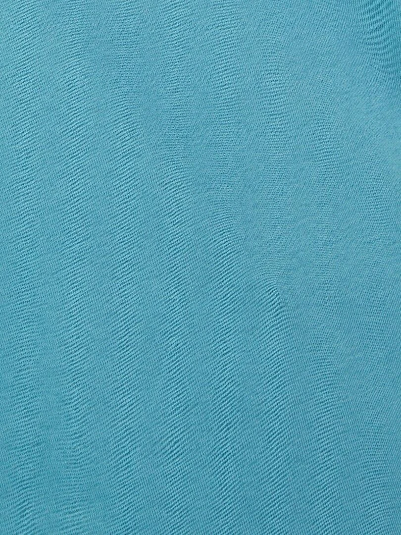 Tee shirt effet 2 en 1 coton biologique   Damart   Bleu canard