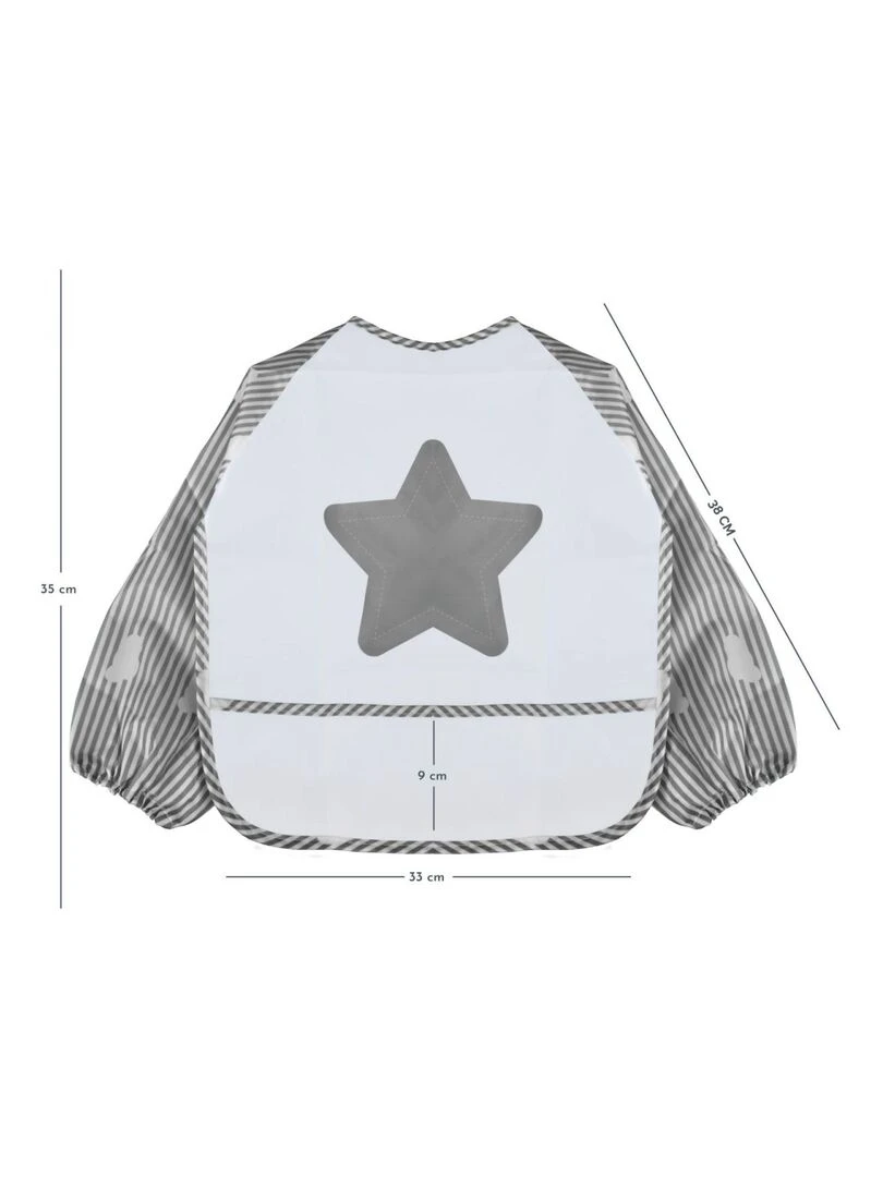 Lot de 4 bavoirs pour bébé imperméables Manches longues Monsieur Bébé Multicolore