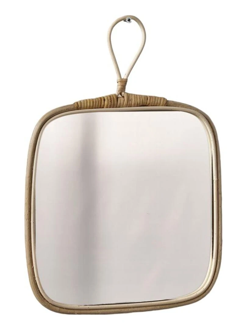 Miroir carré en bois MATISSE   Beige