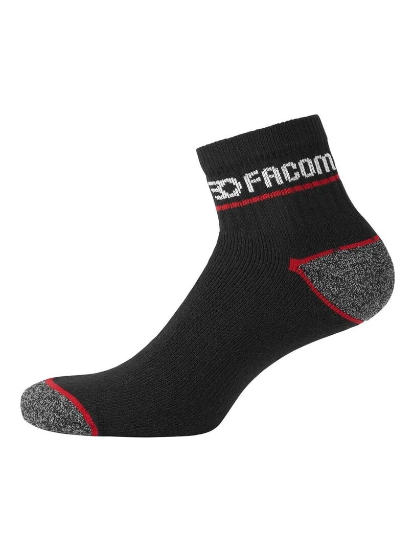 Lot de 6 Paires de Chaussettes Quarter de travail homme Red Facom   Noir