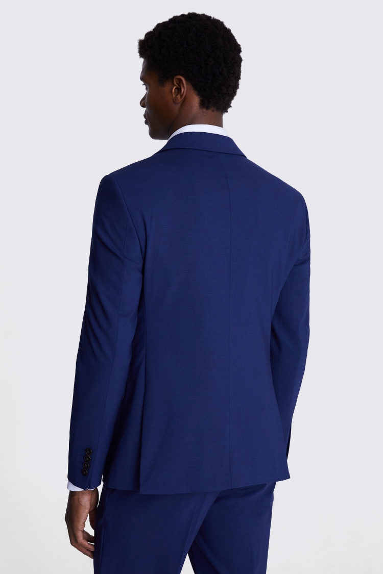 Regular Fit Blue Birdseye Trousers   Buy Online at Moss