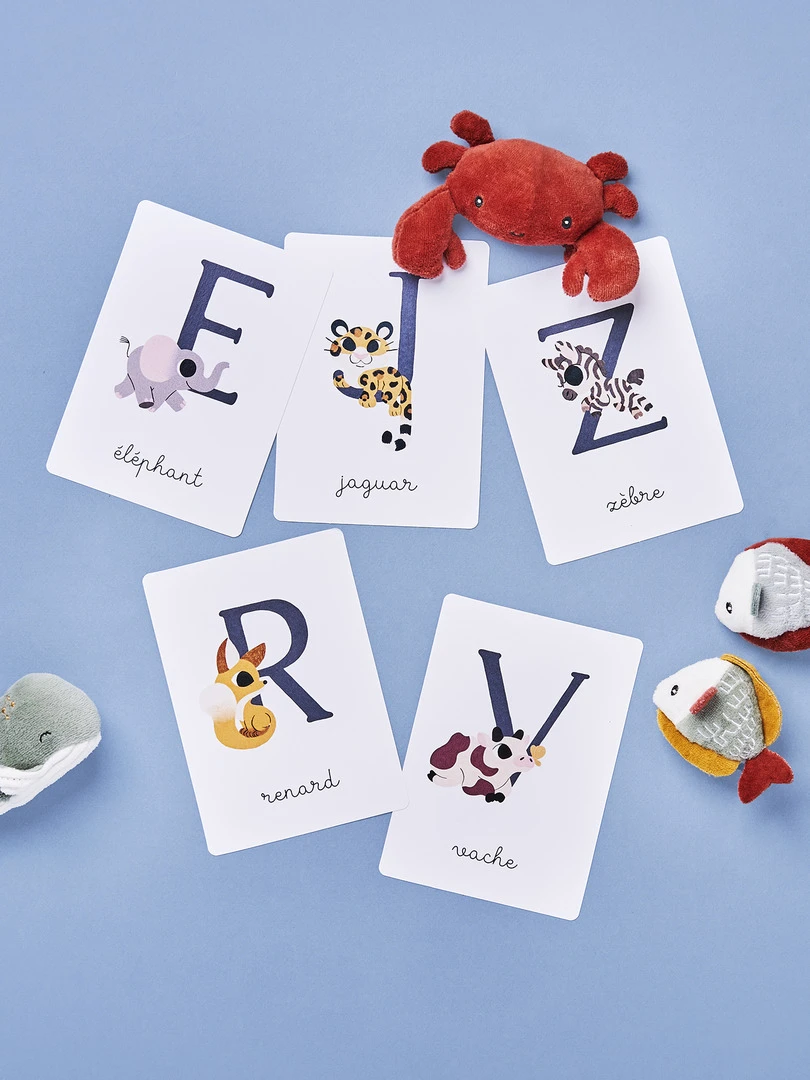 Cartes d'apprentissage 'L'alphabet avec les animaux'   N/A