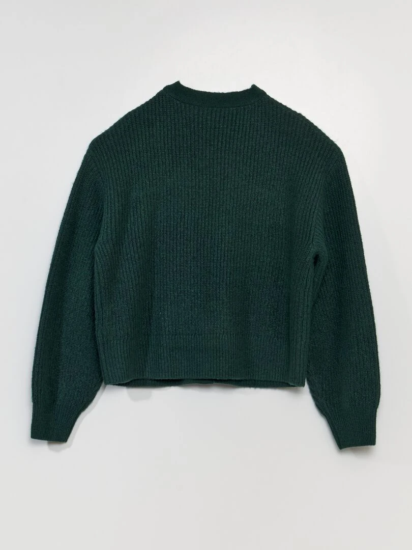 Gilet en maille avec ouverture aimantée   So Easy   Vert