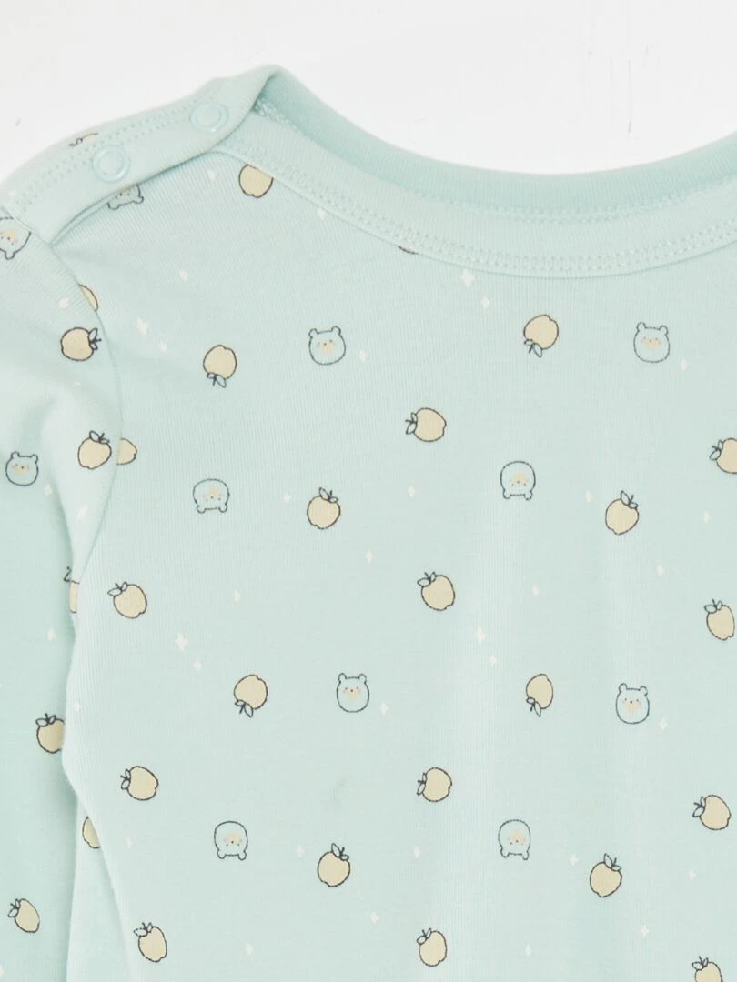 Ensemble de pyjama t shirt + pantalon   2 pièces   Vert