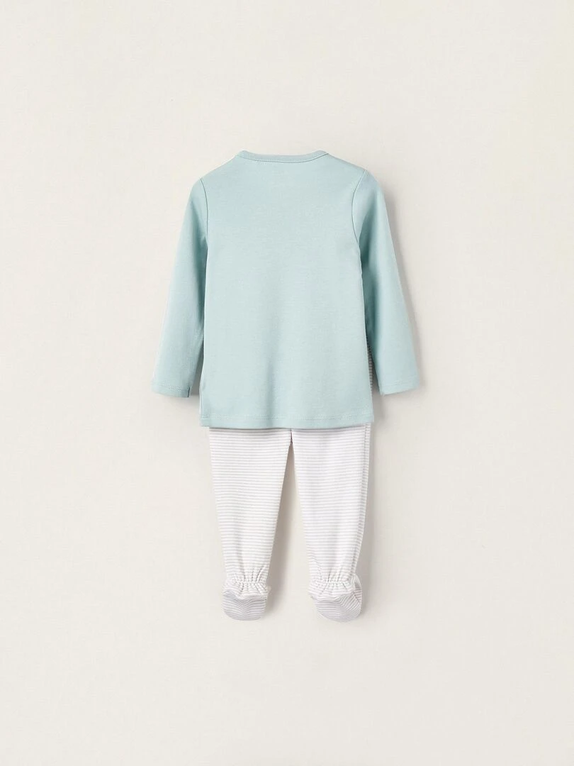 Bavoir + T shirt + Pantalon pour Bébé Fille 'I Love You' LITTLE LOVE NOTES Bleu clair