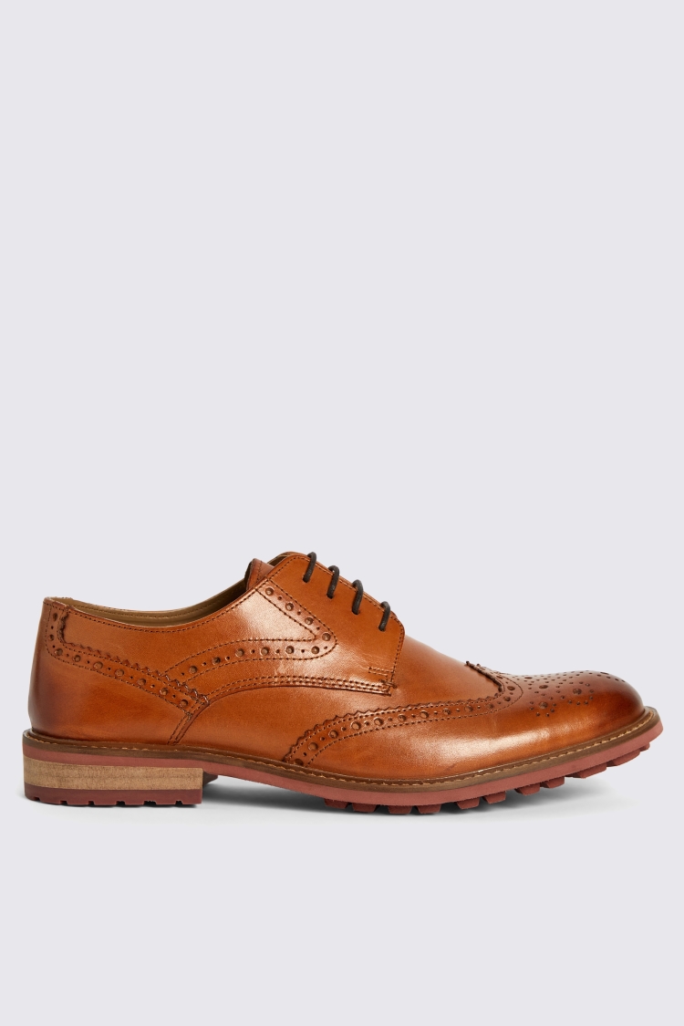 Bray Tan Lightweight Brogue Shoes   Buy Online at Moss