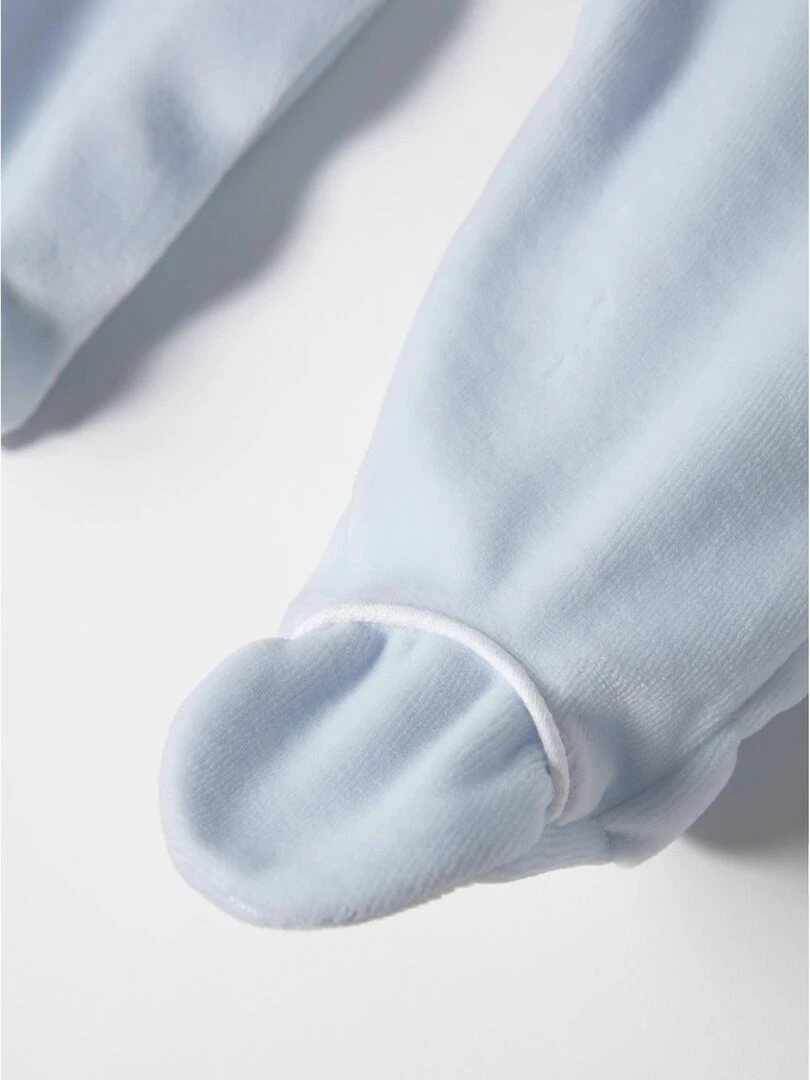 GRENOUILLÈRE BIMATIÈRE VELOURS   ESSENTIALS LINE   Bleu clair