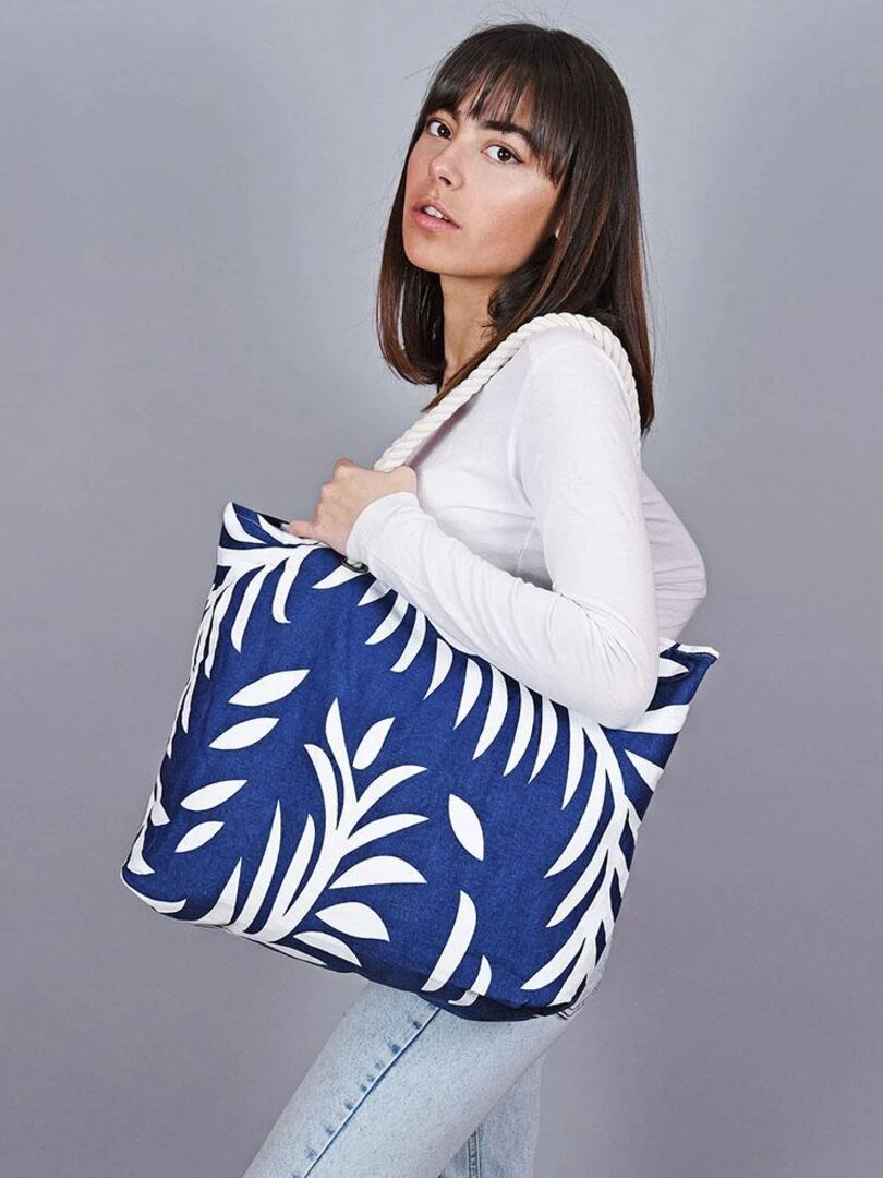 Sac de plage Iléa   Bleu marine