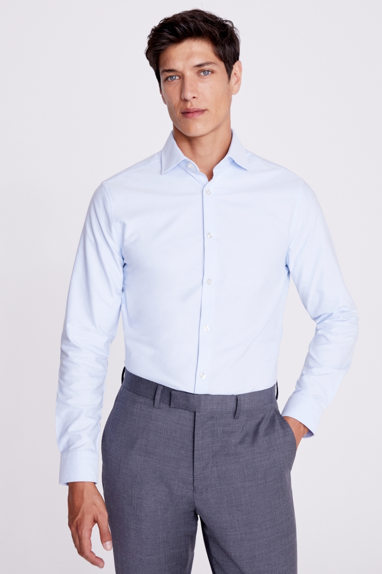 Slim Fit Sky Oxford Shirt Buy Online at Moss