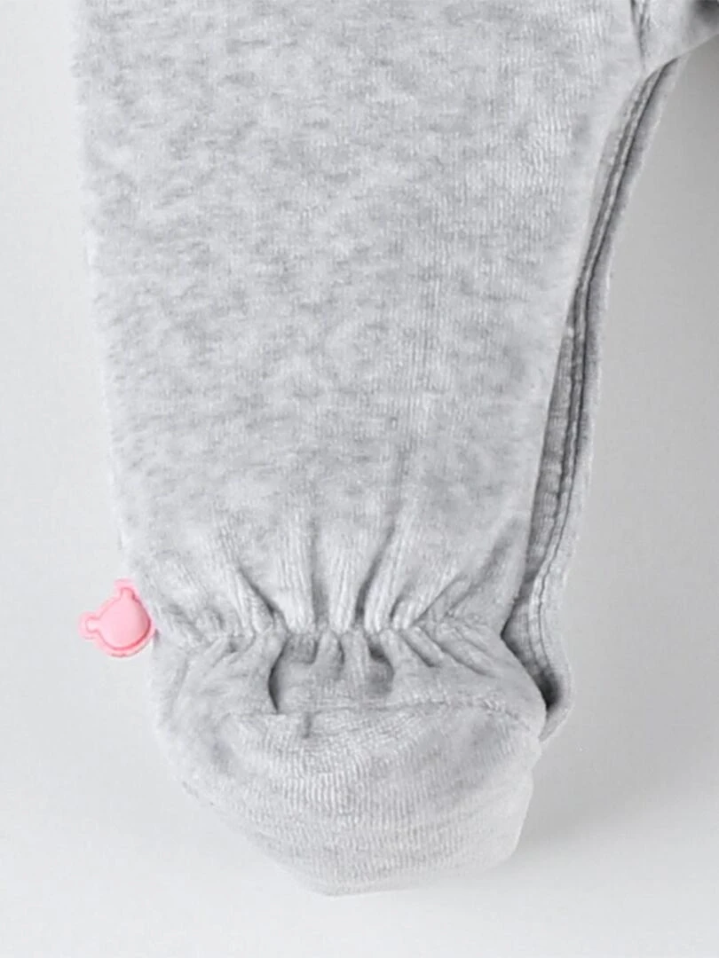 Pyjama dors bien en velours chiné   Noukie's   Gris