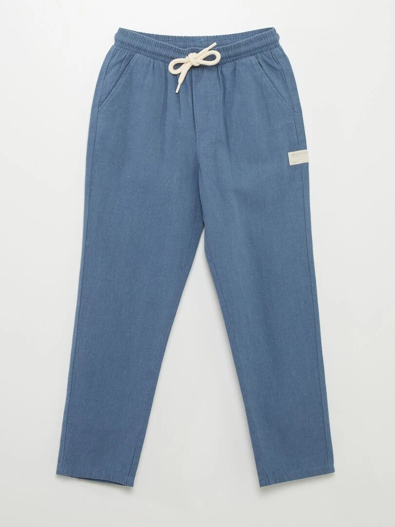 Pantalon fluide Bleu