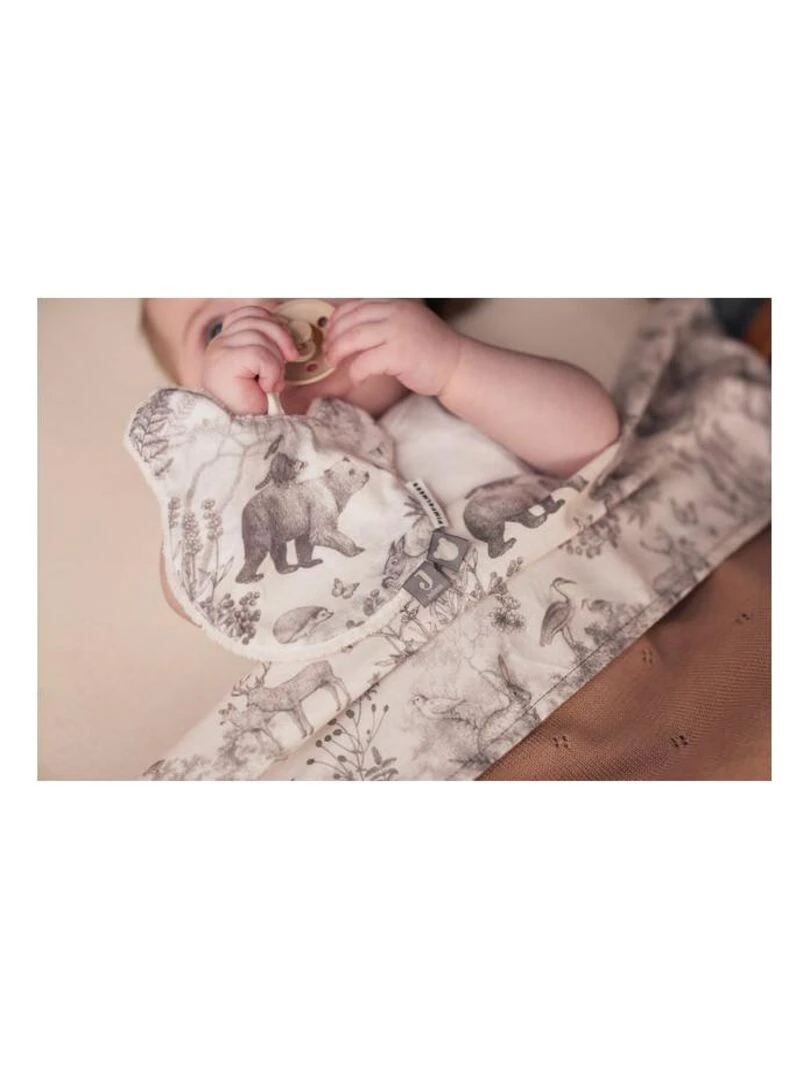 Attache Sucette Pimpelmees   Animaux Forêt   Jollein   Gris