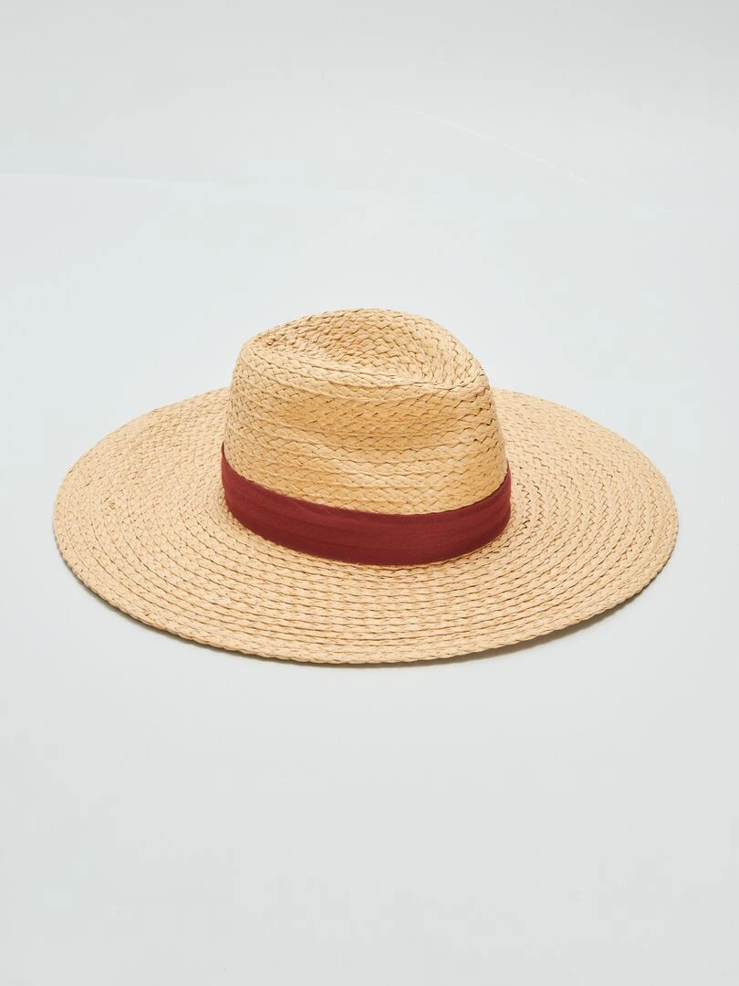 Chapeau de paille Brique