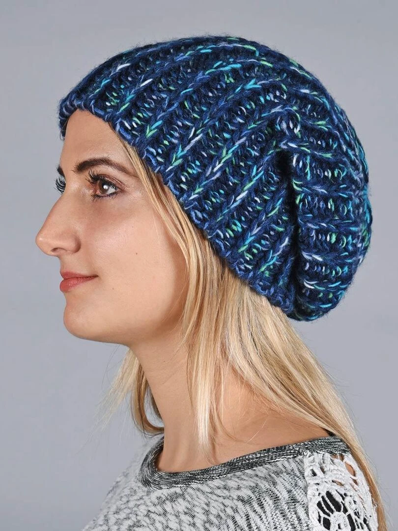 Bonnet long Leana Made in UE Bleu marine