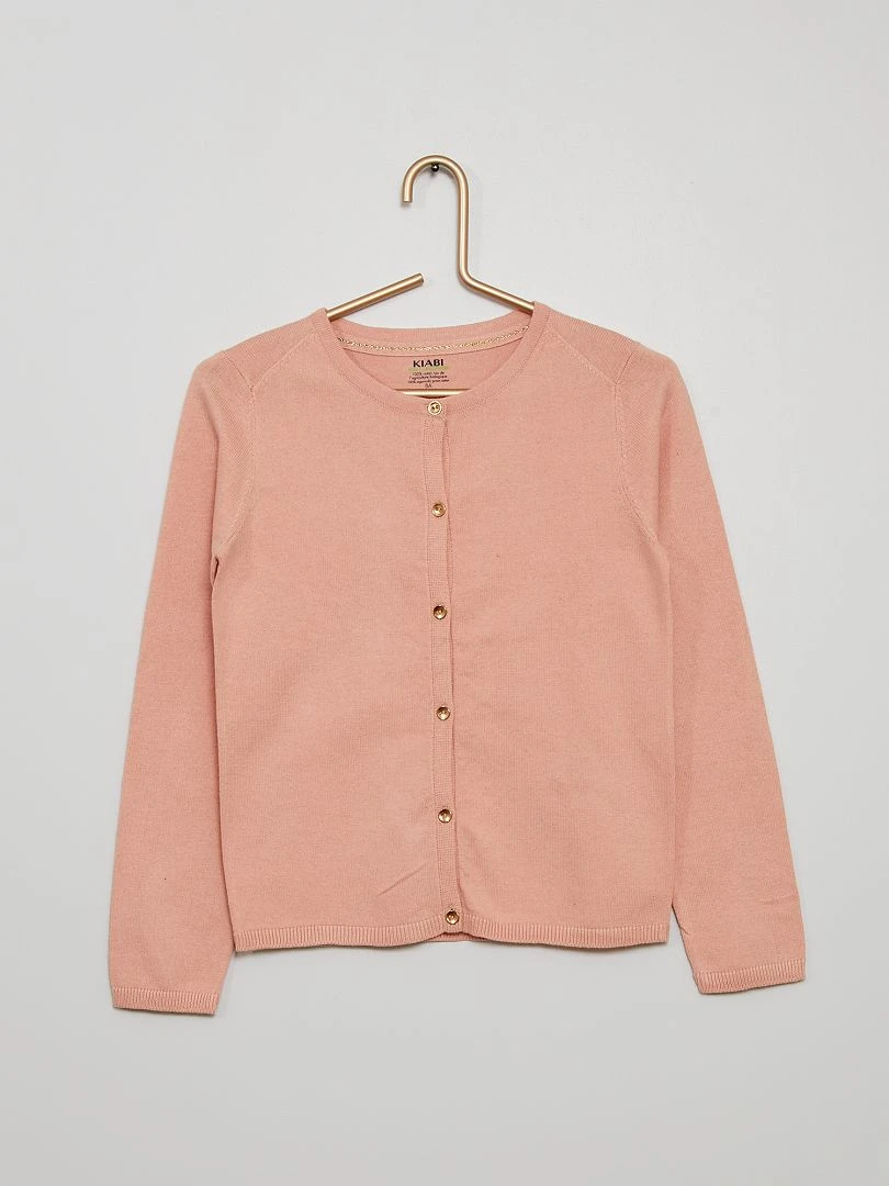 Gilet en maille fine   Rose clair