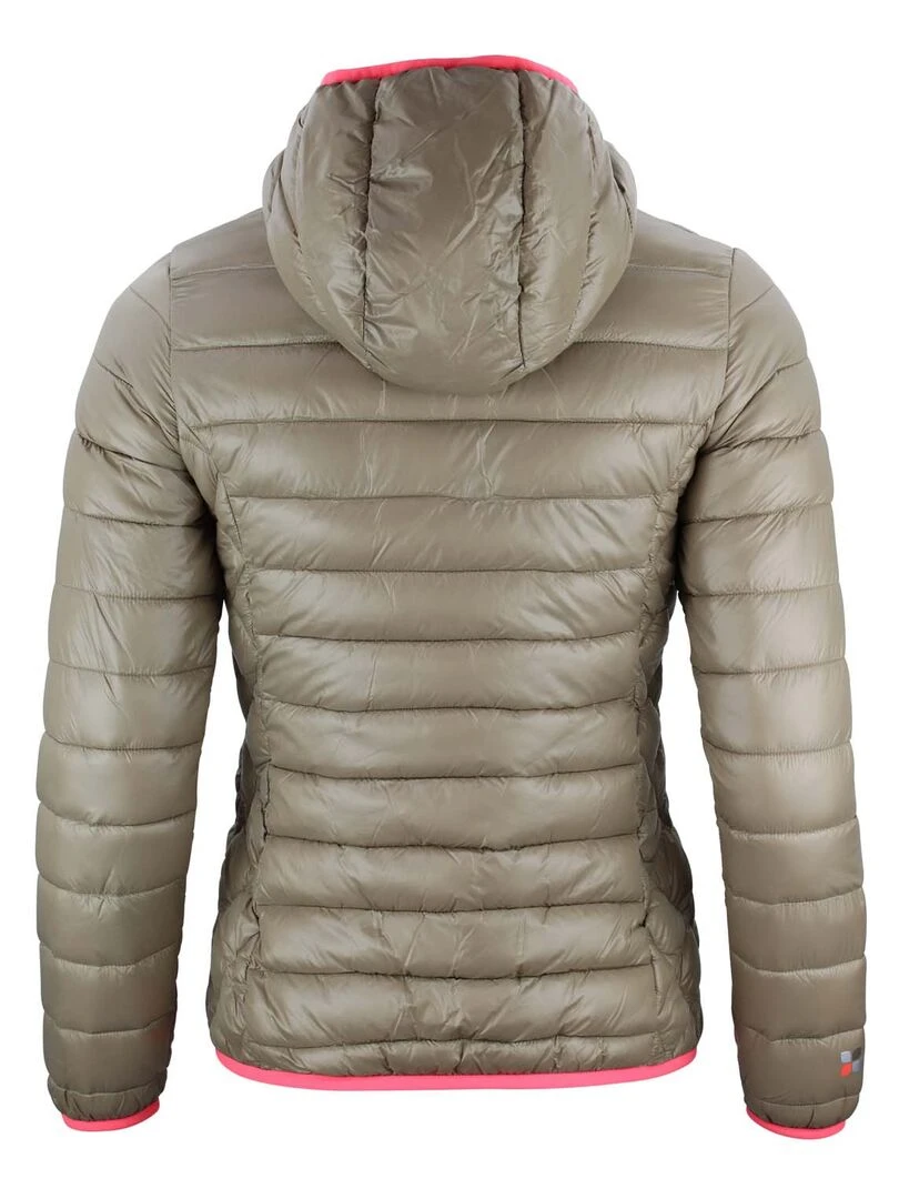 Doudoune fine à capuche femme ALISEO Gris taupe