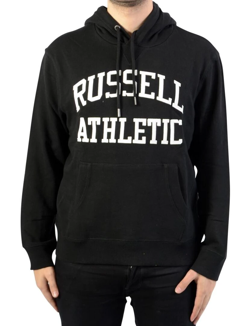 Sweat à Capuche Russell Athletic Iconic Tackle Twill Hoody Noir