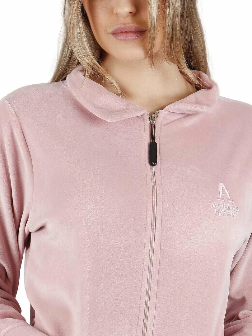 Pyjama pantalon veste zippée Soft Home   Rose