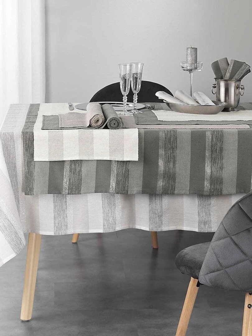 Lot de 6 sets de table Eldora taupe   Taupe